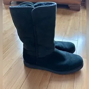 NEW UGG WOMEN\'S MICHELE TALL BLACK SUEDE SHEARLING‎ LINED BOOTS UGG | Shoes | Ugg Michelle Fold Over Womens Boot | Poshmark main image 4